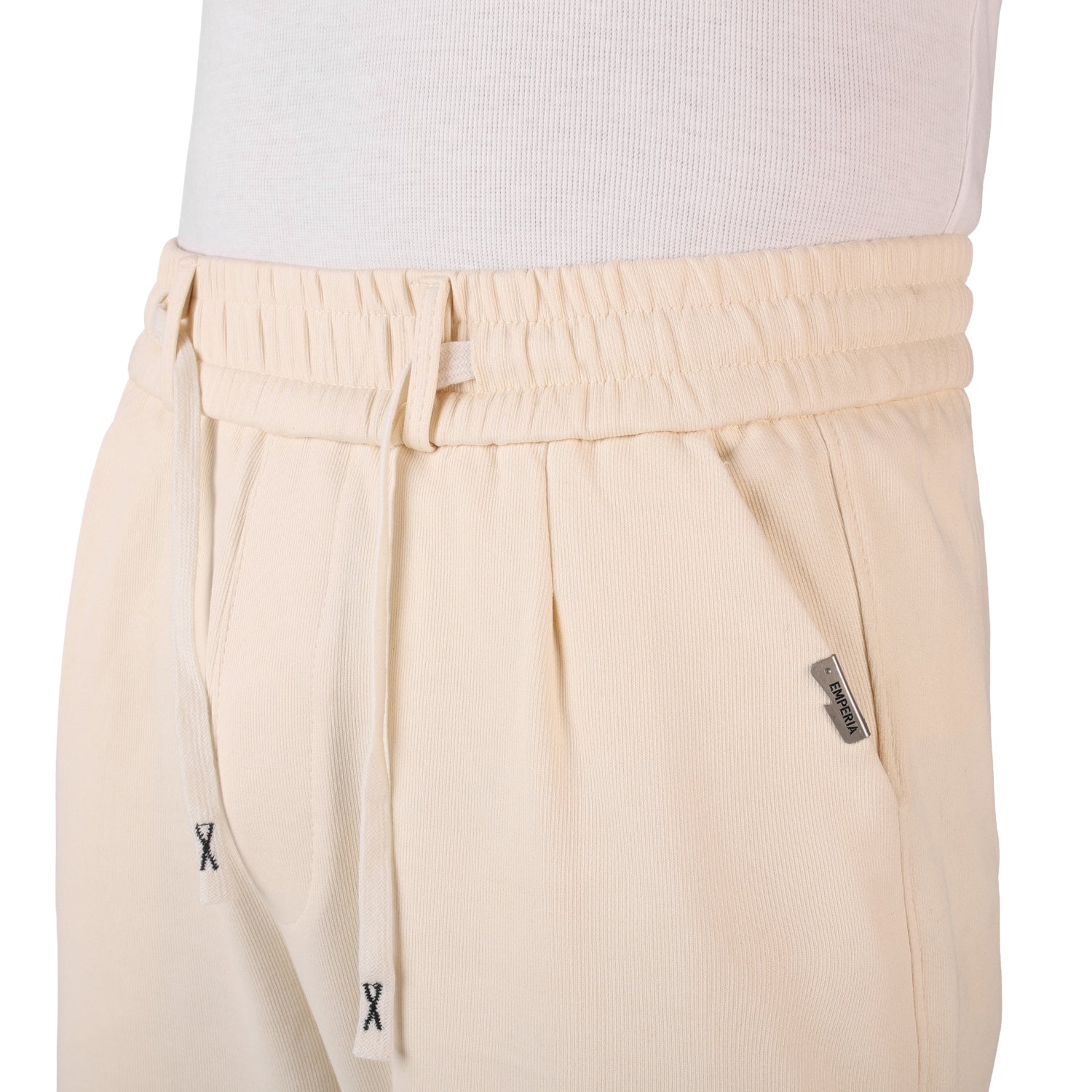 Premium Cotton Wide Leg Trouses-Beige