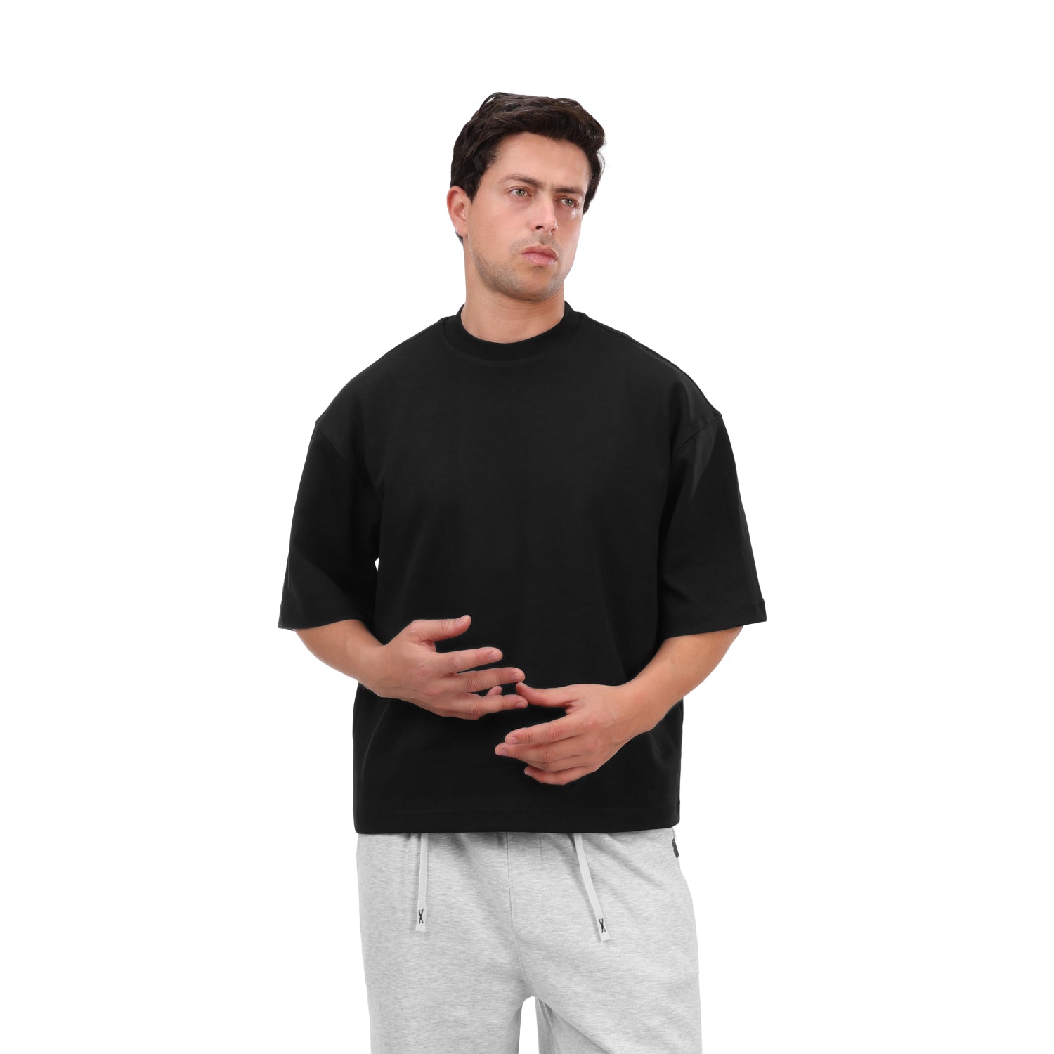 Premium Boxy Fit T-Shirt ( Black )